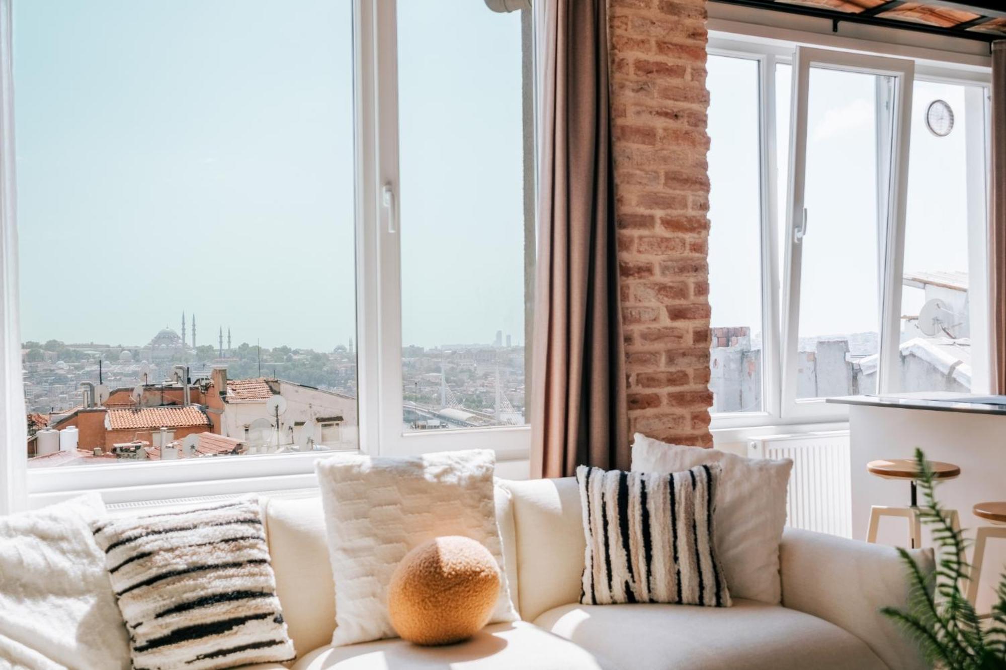 Flat W City View Near Galata Tower In Istiklal Ave Lejlighed Istanbul Eksteriør billede